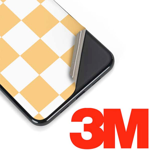 Yellow and White Checkerboard Google Pixel 3a Skin